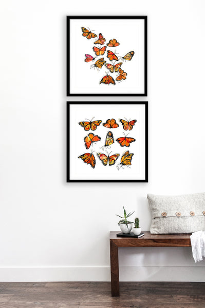Monarch Butterflies Gallery Wall Set