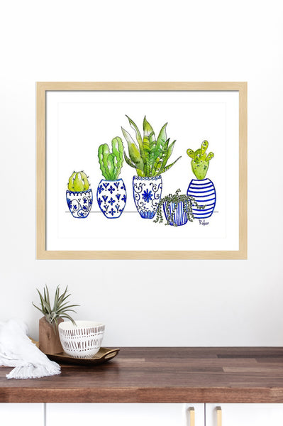 Chinoiserie Collected Cactus Print