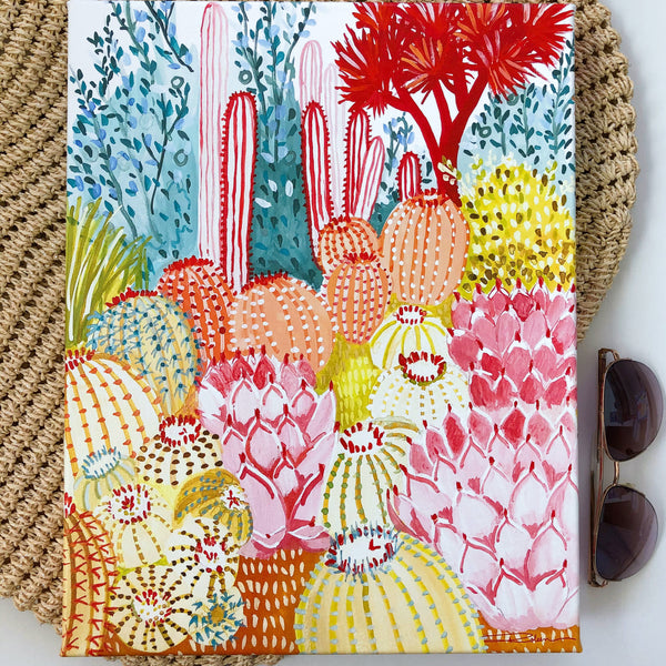 Sorbet Cactus Garden Print