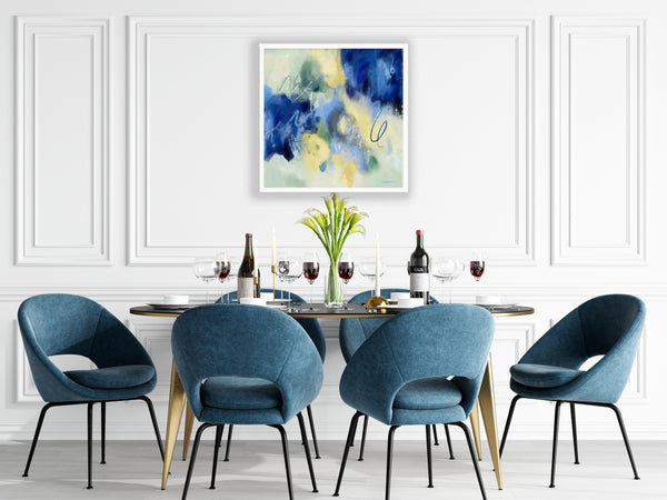 Chambray & Daisies Art Print