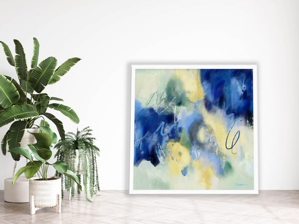 Chambray & Daisies Art Print
