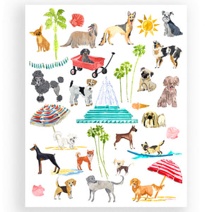 Doggie Days of Summer Print