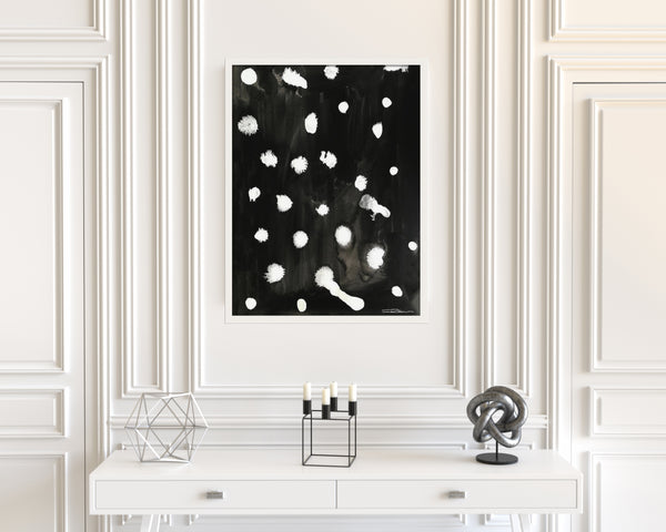 Black & White Splashes Print