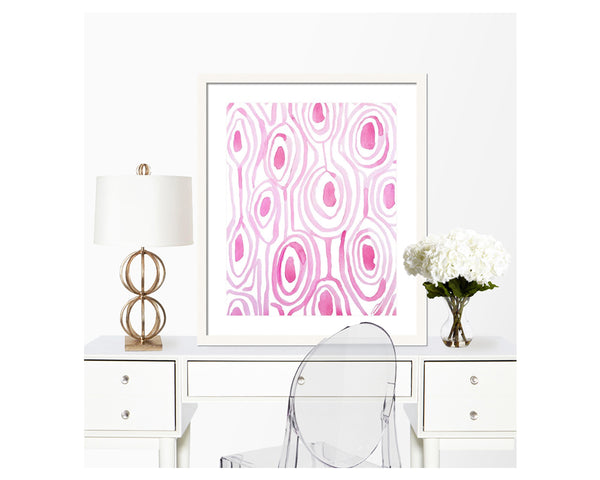Pink Woodgrain Print