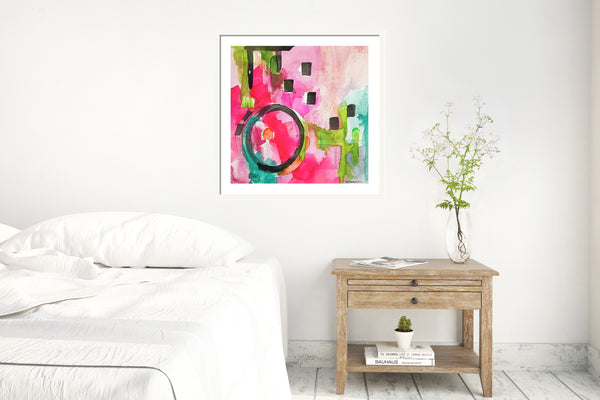 Flamingo Circle Print