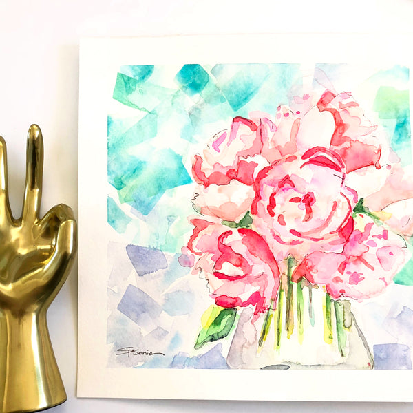 Fluers Fraiches Original Art 12"x12"