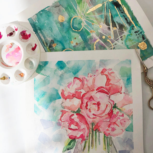 Fluers Fraiches Original Art 12"x12"