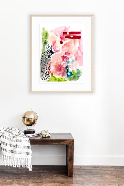 Pink Rosé Original Art 18"X24"