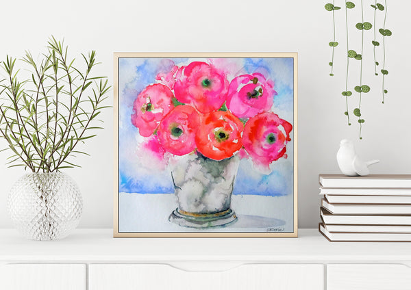 Fresh From the Garden Pink Ranunculus Print