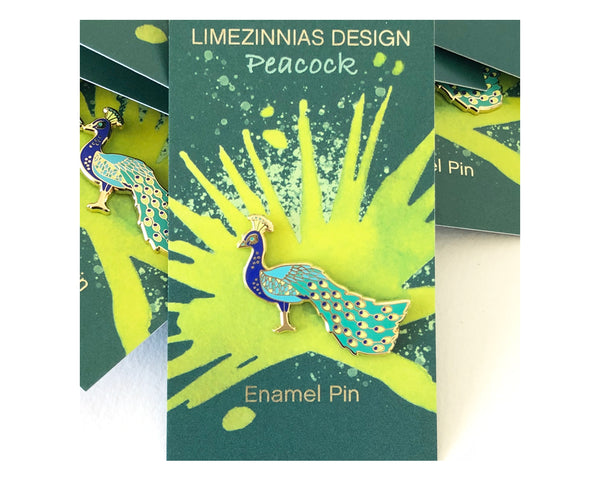 Peacock Enamel Pin