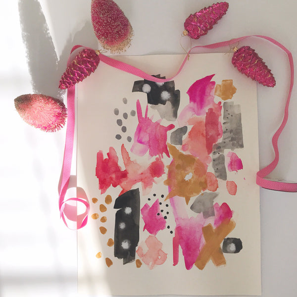 Hugs N’ Kisses Original Art 18"X24"