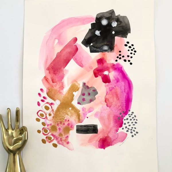 X's & O's Original Art 18"x24"