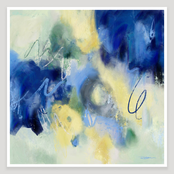 Chambray & Daisies Art Print