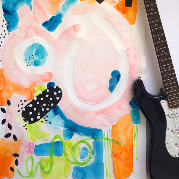 Confetti Celebration Original Art 26"x36"