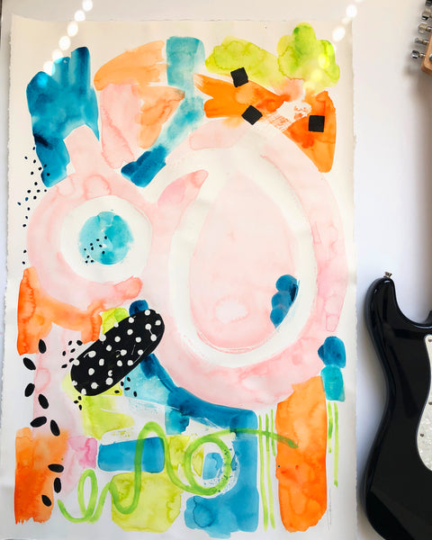 Confetti Celebration Original Art 26"x36"