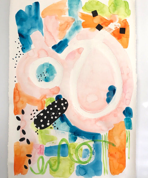 Confetti Celebration Original Art 26"x36"