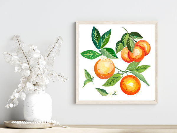 Orange Grove Garden Print
