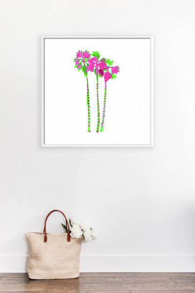 Pink Palm Trees Print