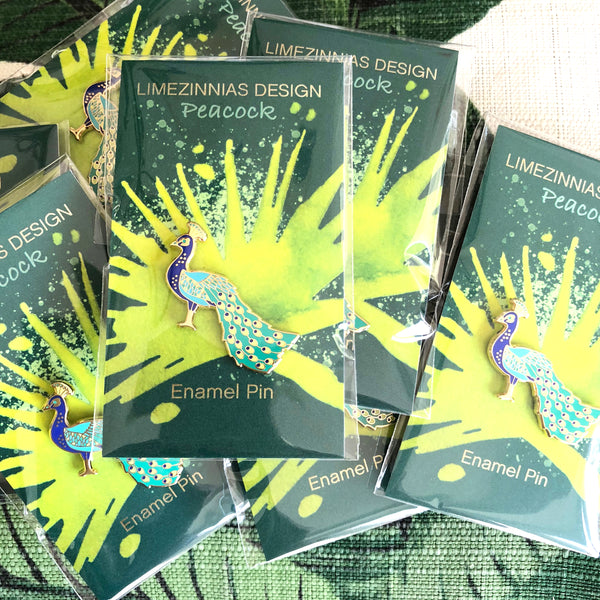 Peacock Enamel Pin