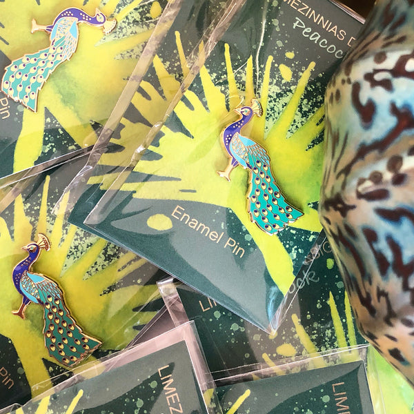 Peacock Enamel Pin