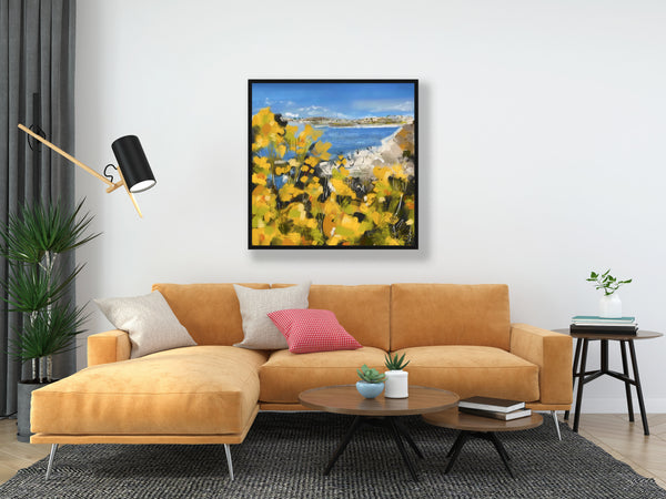 Beach Stay Golden Art Print