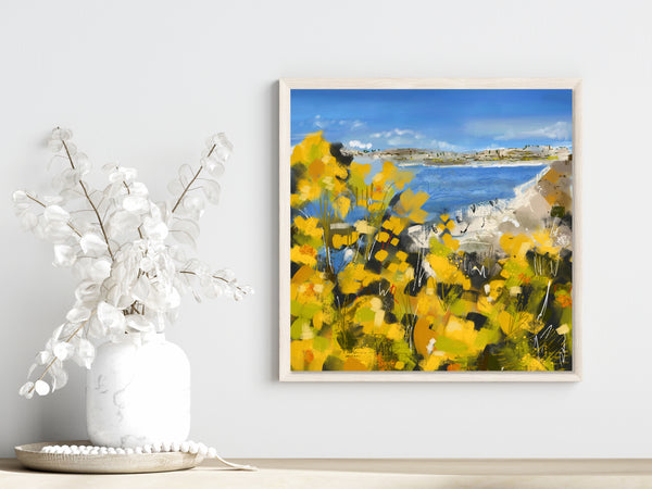 Beach Stay Golden Art Print