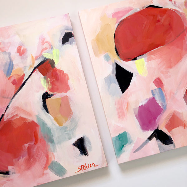 Rose Quartz Terra Gem Original Art 24"X24"