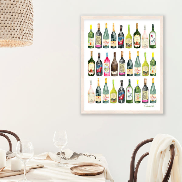 Wine Bottle Print