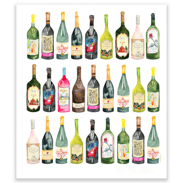 Wine Bottle Print