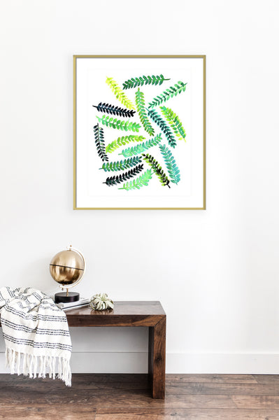 Woodland Ferns Print