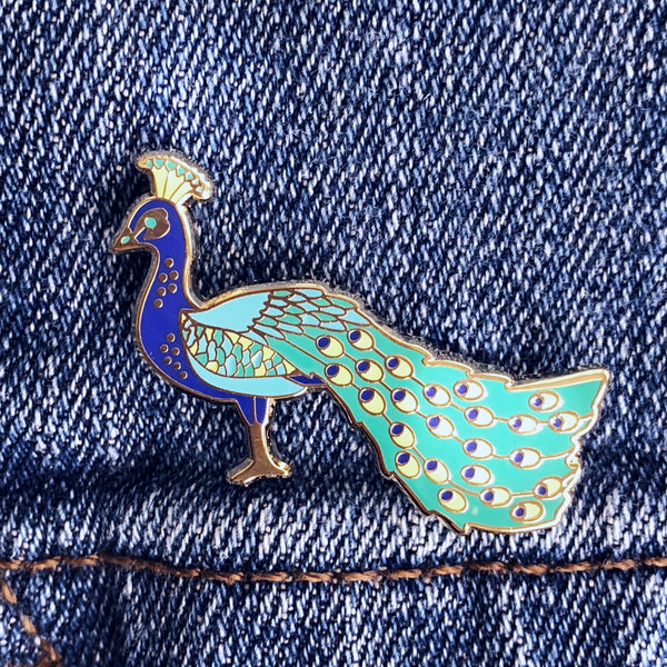 Peacock Enamel Pin