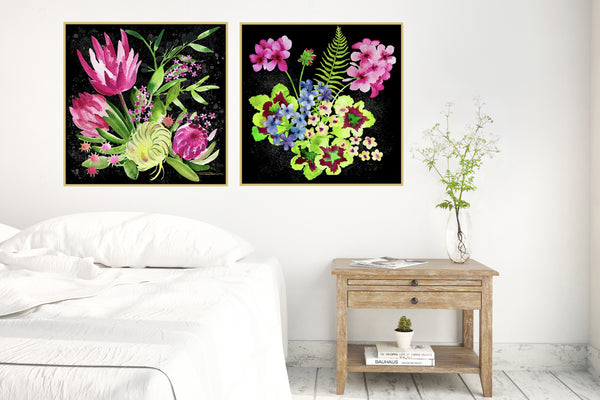 Protea Blossom & Geranium Aperitif Gallery Wall Set