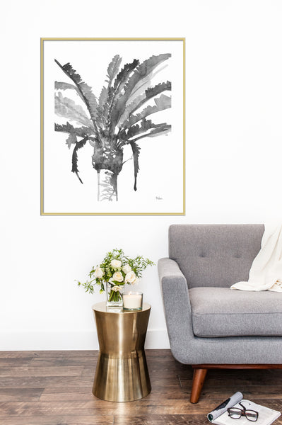 Stand Tall Black & White Palm Tree Print