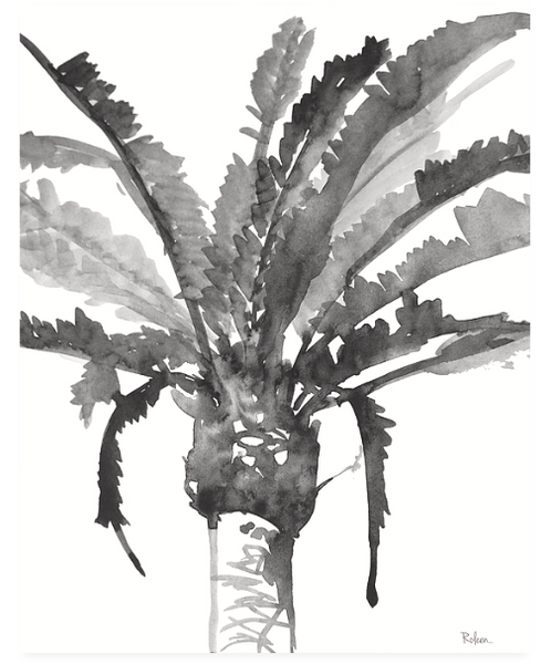 Stand Tall Black & White Palm Tree Print