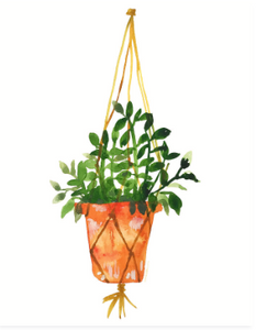 Hanging Out Terra Cotta Planter Print