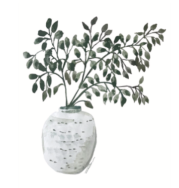 Eucalyptus In Pottery Print