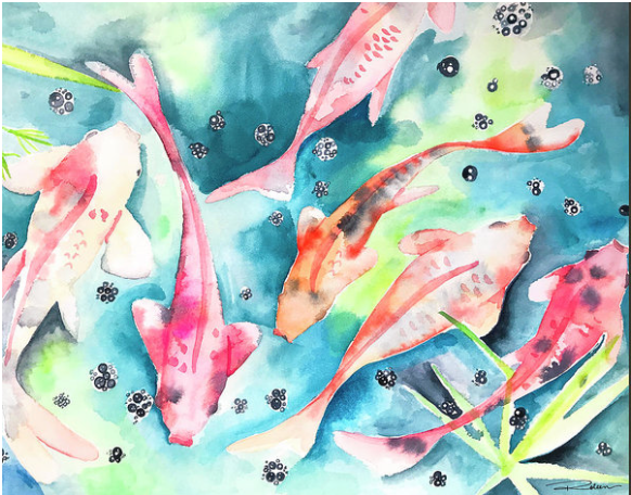 Japanese Koi Fish Art Print