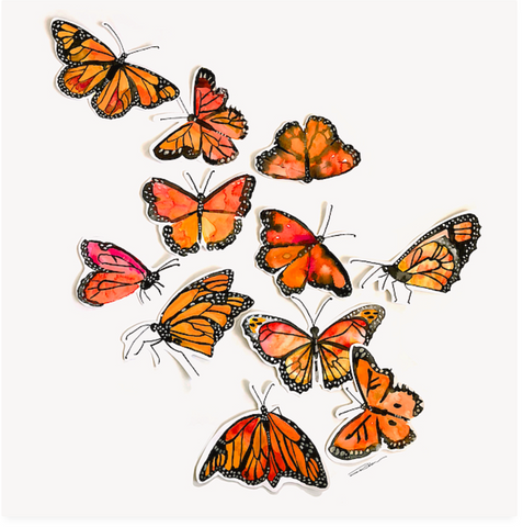 Monarch Butterflies Flutter Print