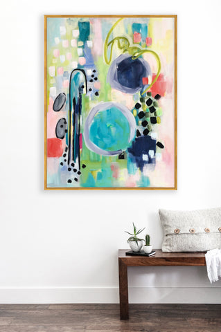 Blue and Green Abstract Painting