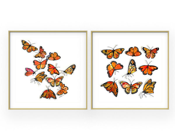 Monarch Butterflies Gallery Wall Set