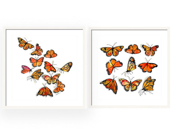 Monarch Butterflies Gallery Wall Set