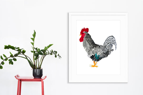 Rooster No2 Animal Art Print