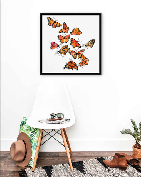 Monarch Butterflies Flutter Print