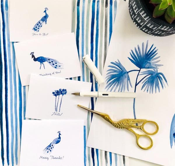 Peacock Notecards