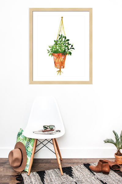 Hanging Out Terra Cotta Planter Print