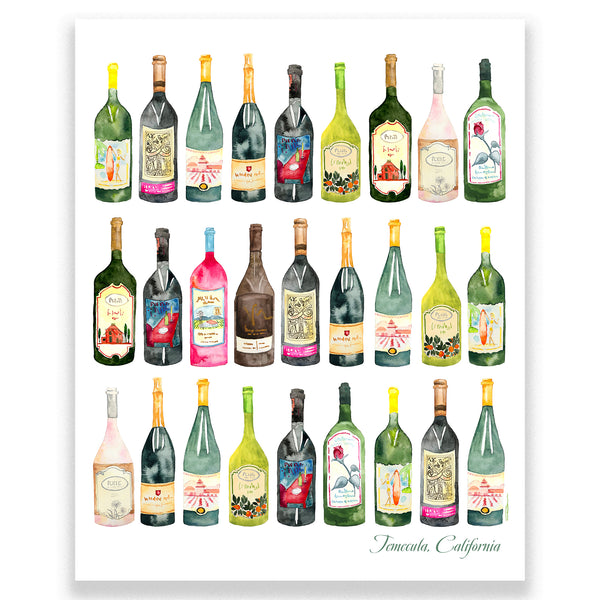 Wine Bottle Print